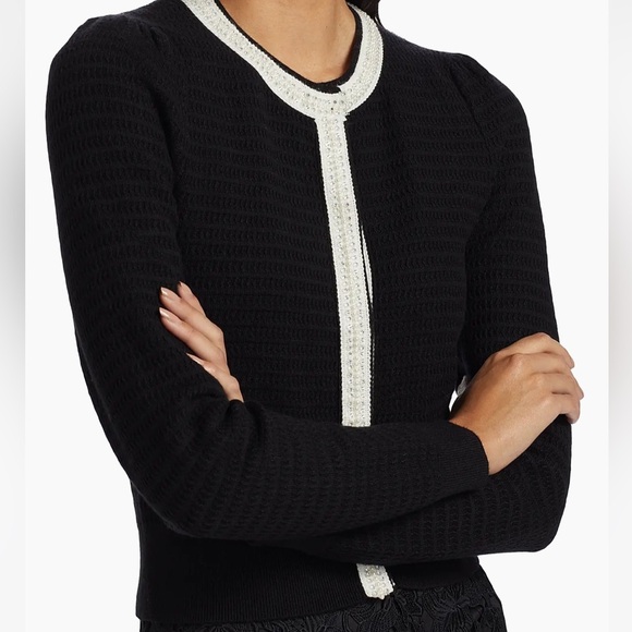 NWT Generation Love Leonora Beaded Knit Cardigan Sweater Black S - Picture 5 of 9